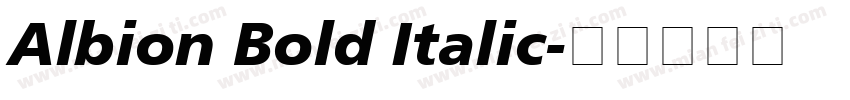 Albion Bold Italic字体转换